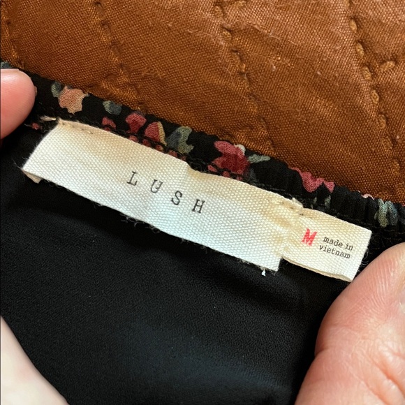 Lush Black Floral Blouse - Picture 2 of 2